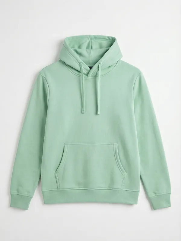 Highlander Men Green Hooded Pullover Sweatshirt
