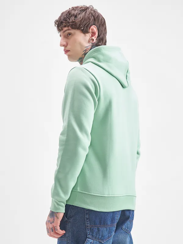 Highlander Men Green Hooded Pullover Sweatshirt