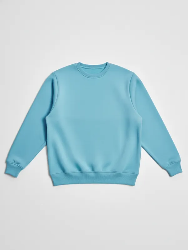 Highlander Men Blue Round Neck Pullover Sweatshirt