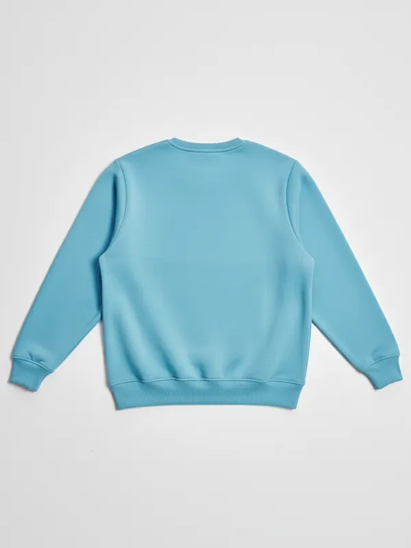 Highlander Men Blue Round Neck Pullover Sweatshirt