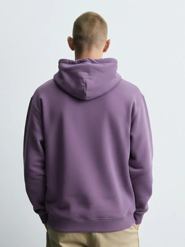 Highlander Men Purple Hooded Pullover Sweatshirt