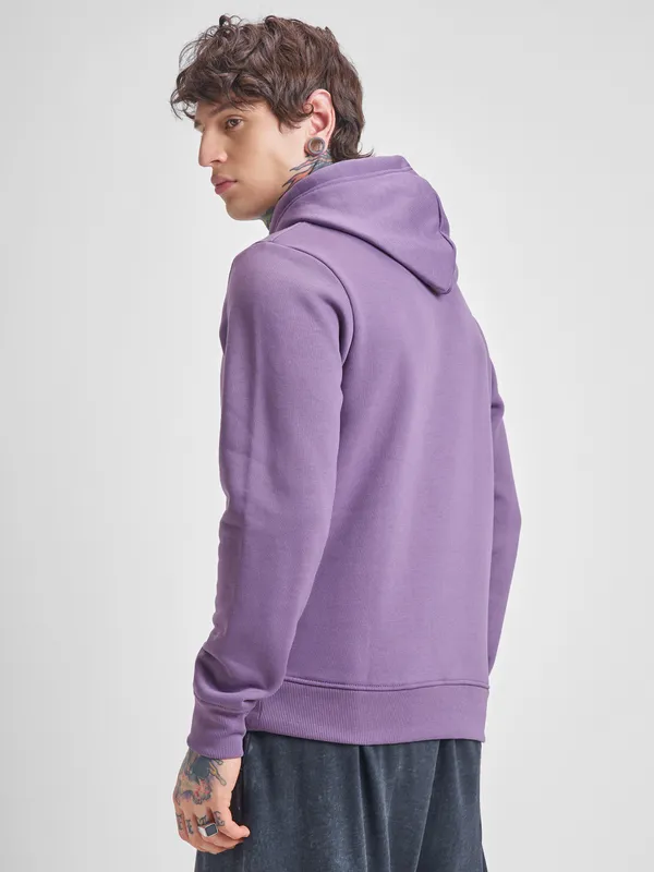 Highlander Men Purple Hooded Pullover Sweatshirt