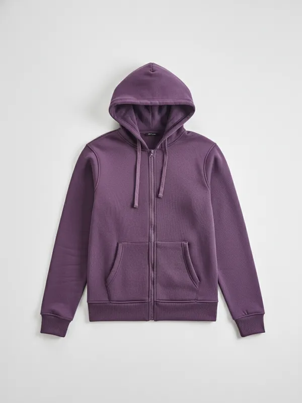 Highlander Men Lavender Hooded Front-Open Sweatshirt