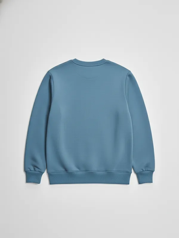 Highlander Men Blue Round Neck Pullover Sweatshirt