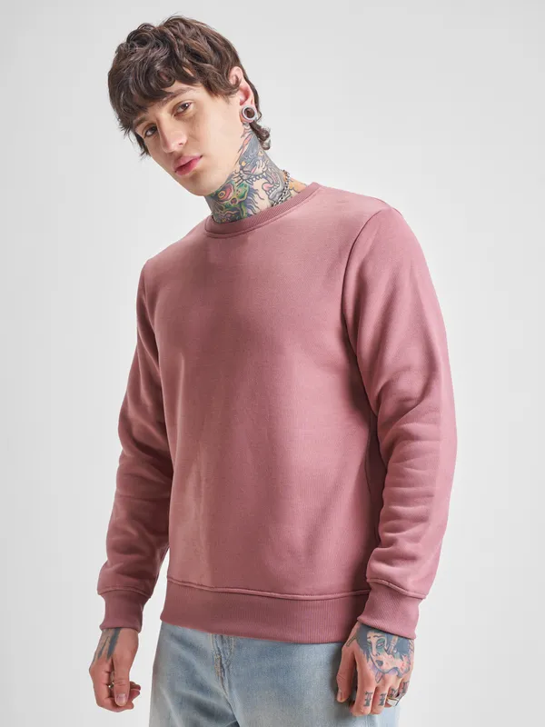 Highlander Men Rose Round Neck Pullover Sweatshirt