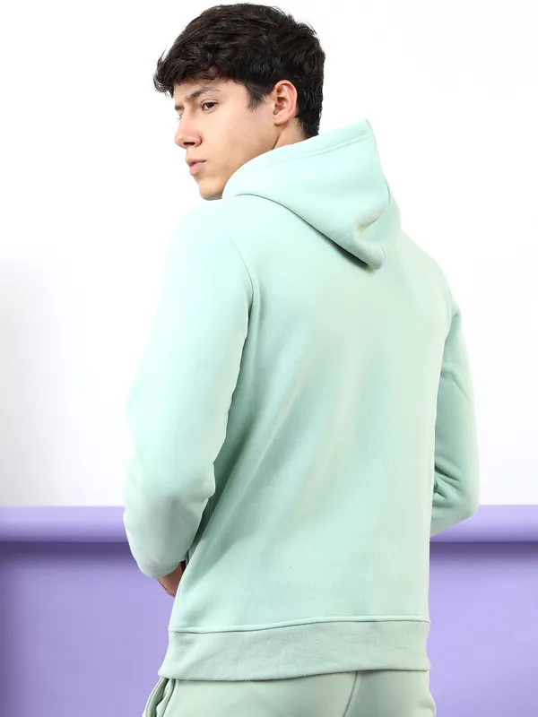 Highlander Men Green Hooded Pullover Sweatshirt