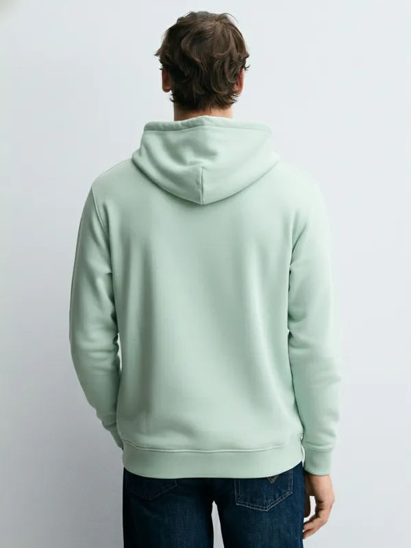 Highlander Men Green Hooded Pullover Sweatshirt