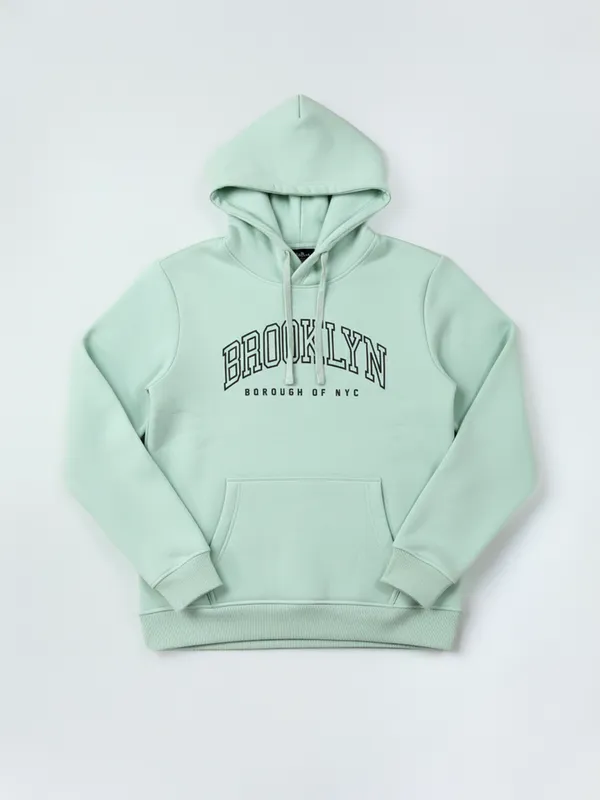 Highlander Men Green Hooded Pullover Sweatshirt