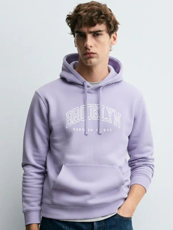 Highlander Men Lavender Hooded Pullover Sweatshirt