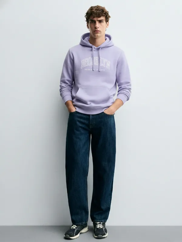 Highlander Men Lavender Hooded Pullover Sweatshirt