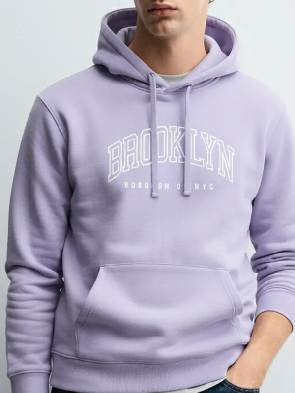 Highlander Men Lavender Hooded Pullover Sweatshirt