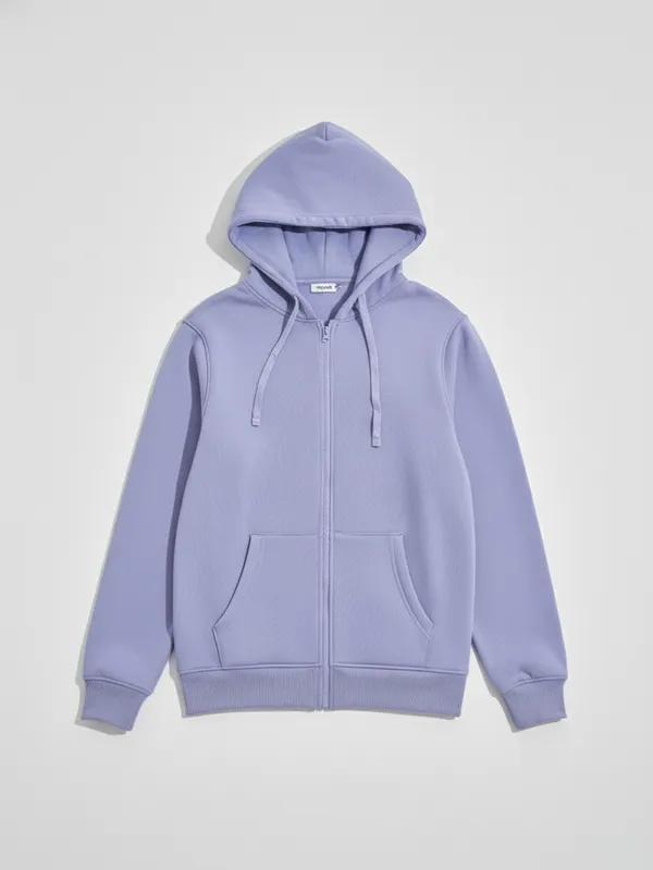 Highlander Men Blue Hooded Front-Open Sweatshirt