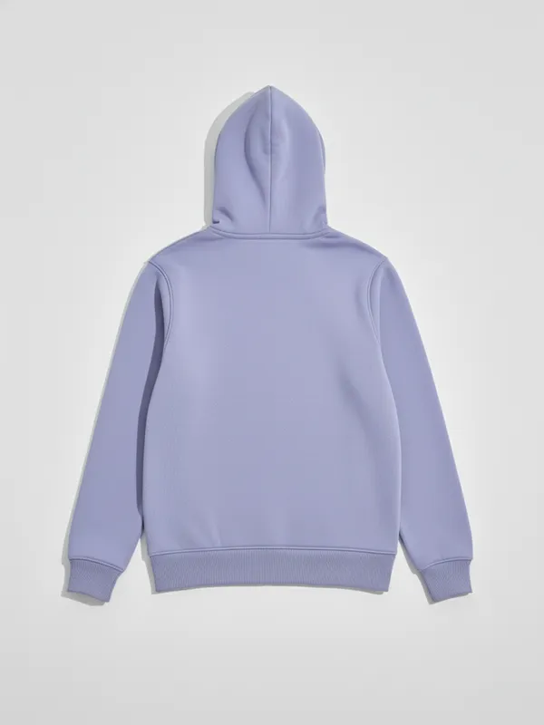 Highlander Men Blue Hooded Front-Open Sweatshirt