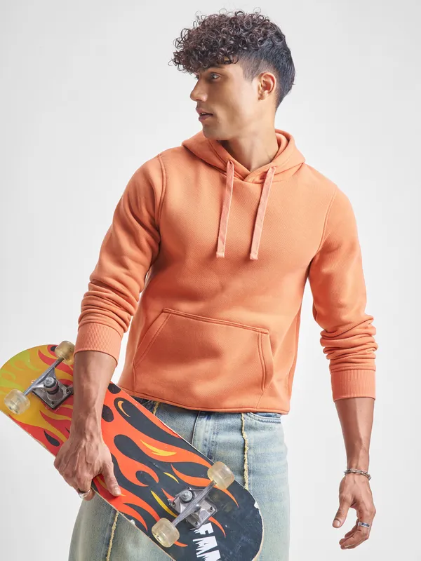 Highlander Men Pink Hooded Pullover Sweatshirt