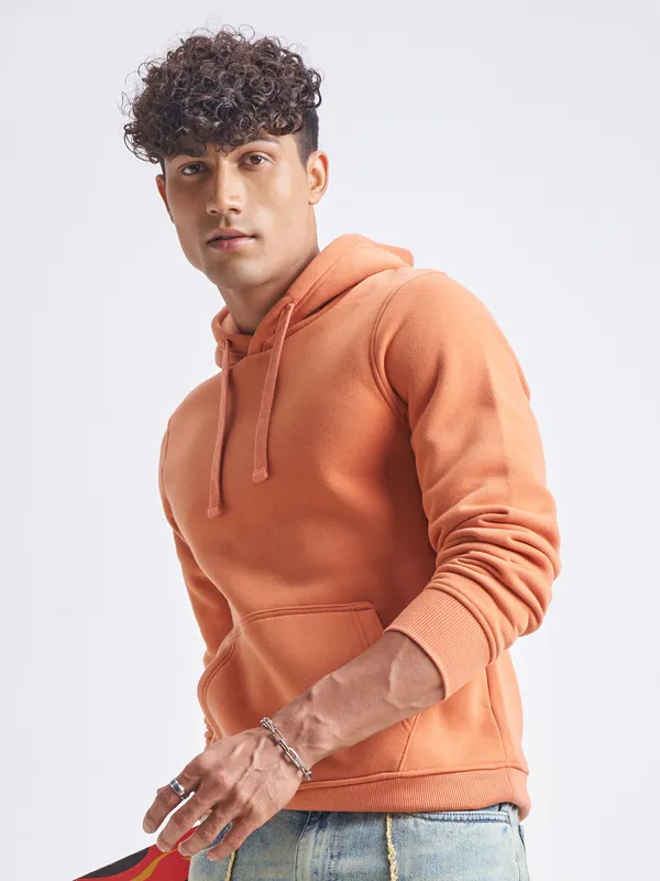 Highlander Men Pink Hooded Pullover Sweatshirt