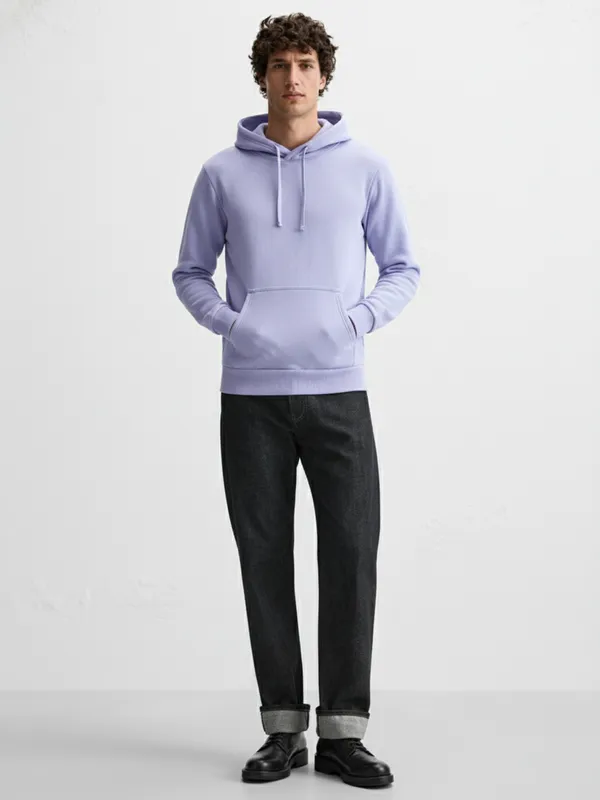 Highlander Men Blue Hooded Pullover Sweatshirt