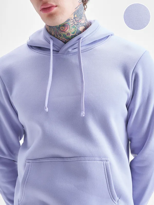 Highlander Men Blue Hooded Pullover Sweatshirt