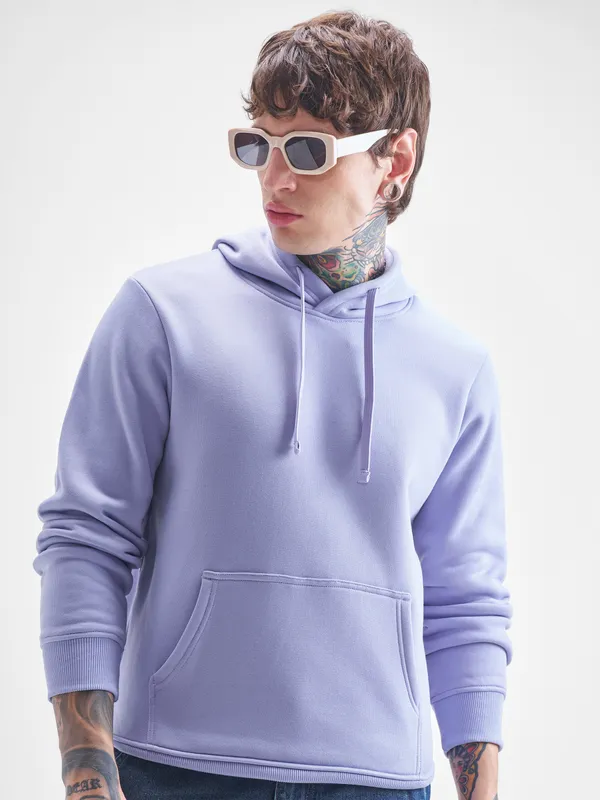 Highlander Men Blue Hooded Pullover Sweatshirt