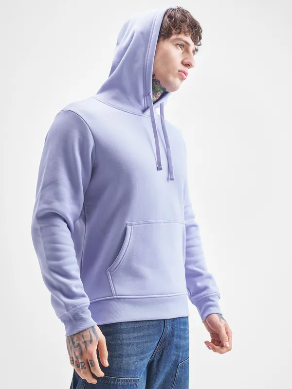 Highlander Men Blue Hooded Pullover Sweatshirt