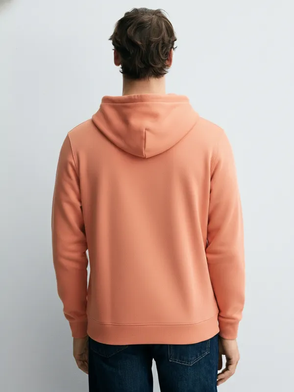Highlander Men Pink Hooded Front-Open Sweatshirt