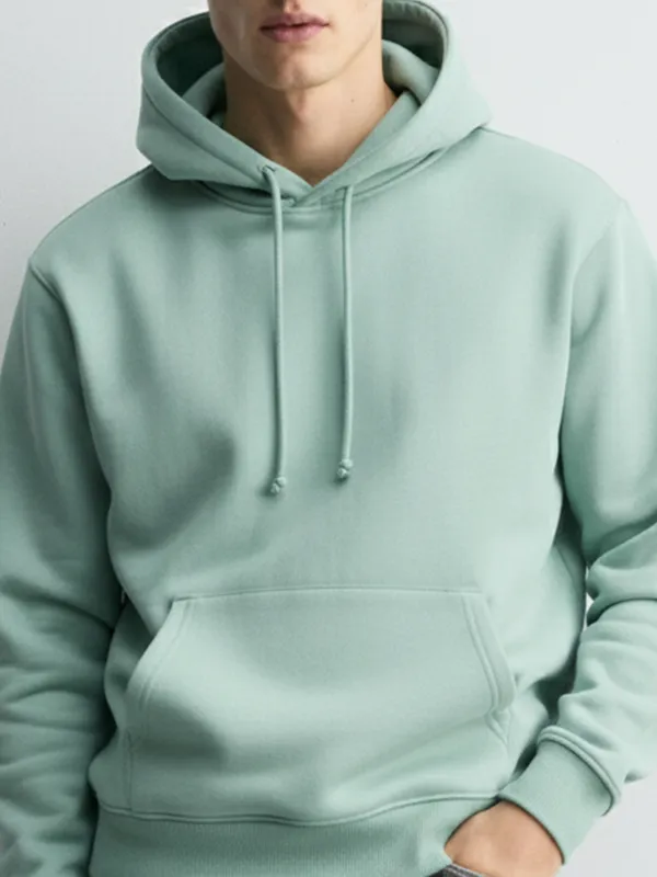 Highlander Men Blue Hooded Pullover Sweatshirt