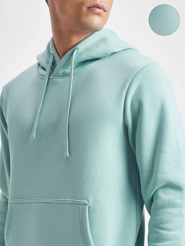 Highlander Men Blue Hooded Pullover Sweatshirt