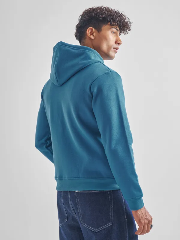 Highlander Men Teal Hooded Pullover Sweatshirt
