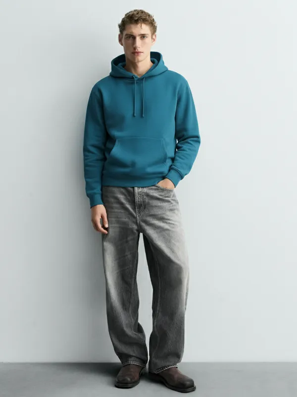 Highlander Men Teal Hooded Pullover Sweatshirt