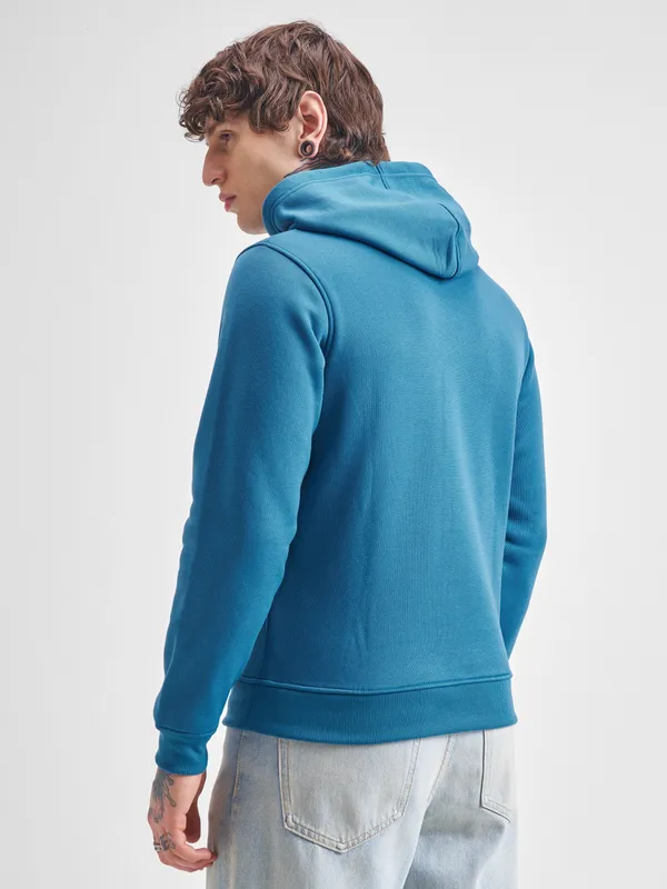 Highlander Men Teal Hooded Pullover Sweatshirt