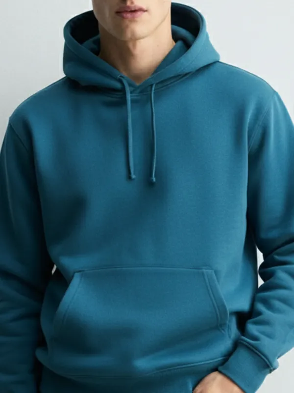 Highlander Men Teal Hooded Pullover Sweatshirt