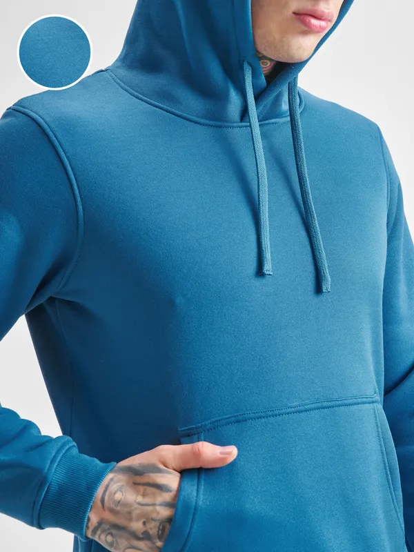 Highlander Men Teal Hooded Pullover Sweatshirt