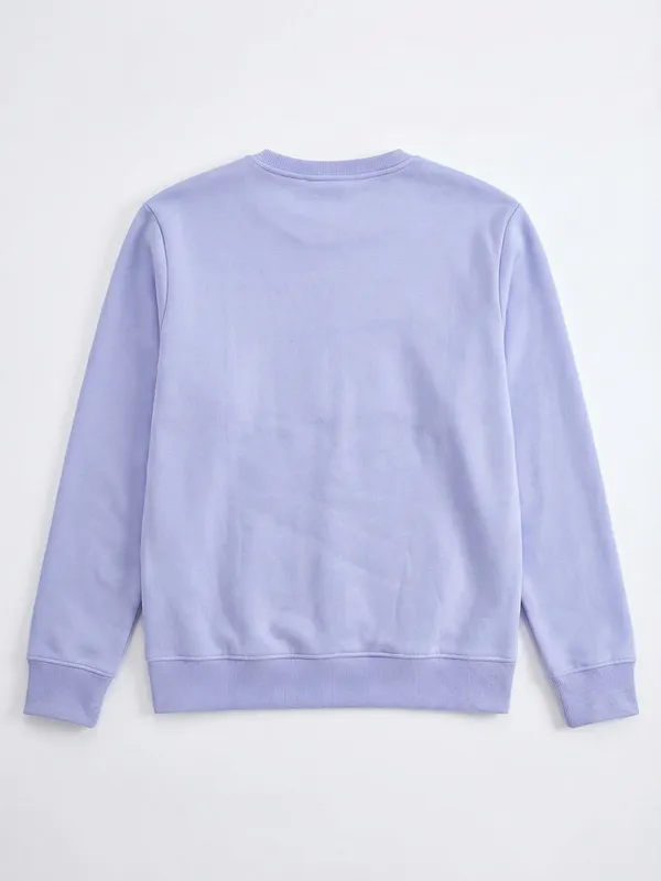 Highlander Men Lavender Round Neck Pullover Sweatshirt