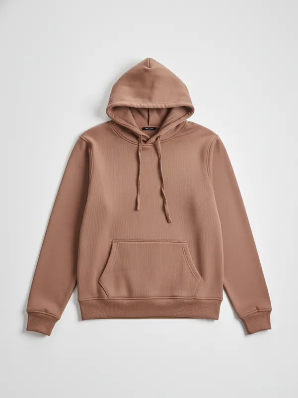 Highlander Men Beige Hooded Pullover Sweatshirt