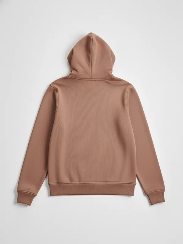 Highlander Men Beige Hooded Pullover Sweatshirt