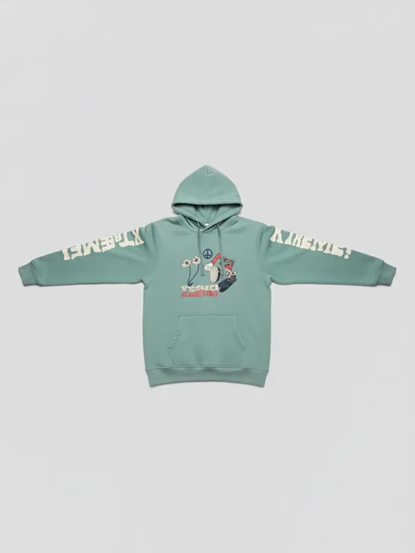 Highlander Men Blue Hooded Pullover Sweatshirt