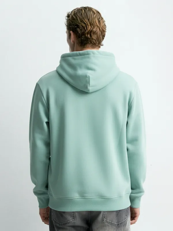 Highlander Men Blue Hooded Pullover Sweatshirt