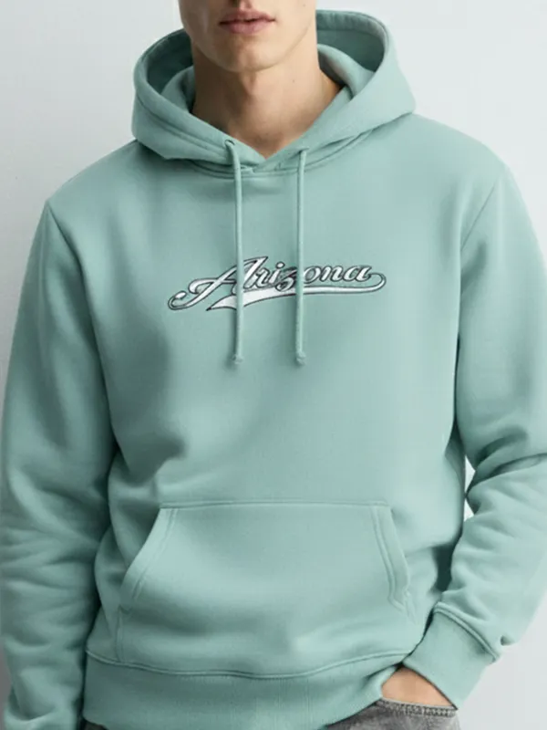 Highlander Men Blue Hooded Pullover Sweatshirt