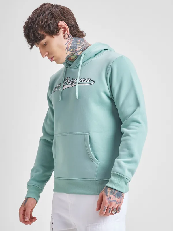 Highlander Men Blue Hooded Pullover Sweatshirt