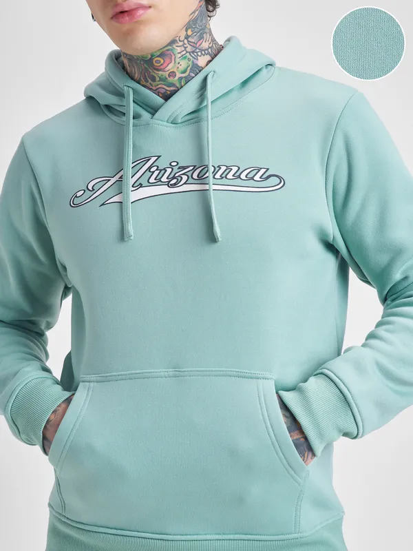 Highlander Men Blue Hooded Pullover Sweatshirt