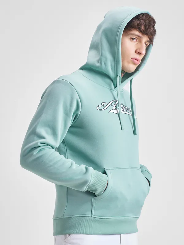 Highlander Men Blue Hooded Pullover Sweatshirt