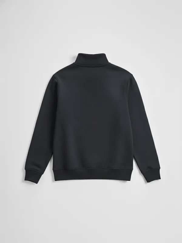 Highlander Men Black Turtle Neck Pullover Sweatshirt