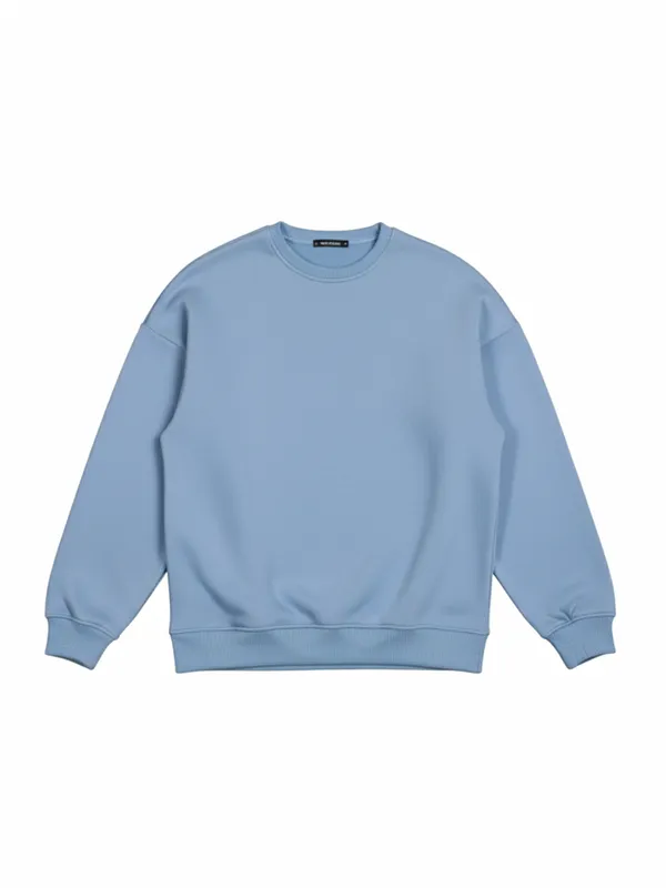 Highlander Men Blue Round Neck Pullover Sweatshirt