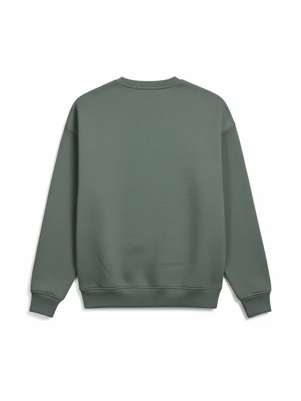Highlander Men Green Round Neck Pullover Sweatshirt