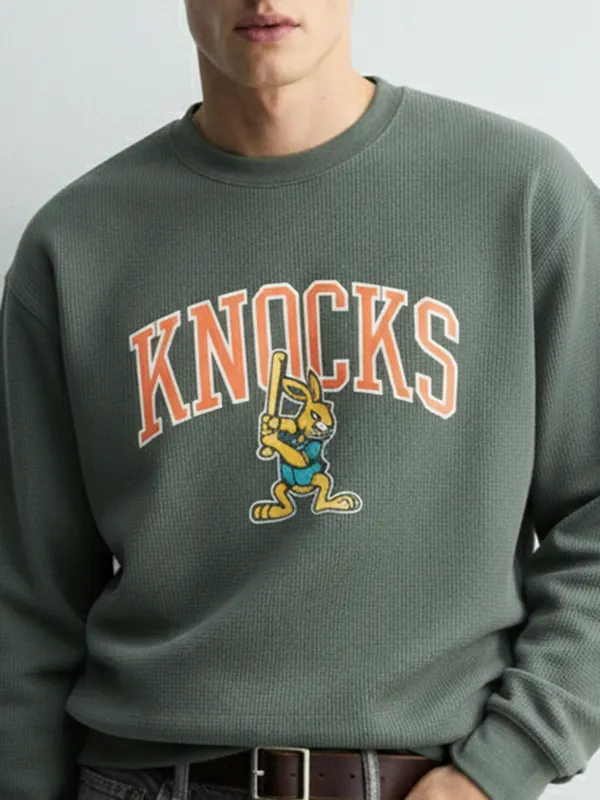 Highlander Men Green Round Neck Pullover Sweatshirt