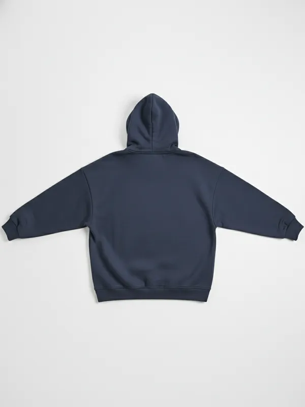 Highlander Men Navy Blue Hooded Pullover Sweatshirt