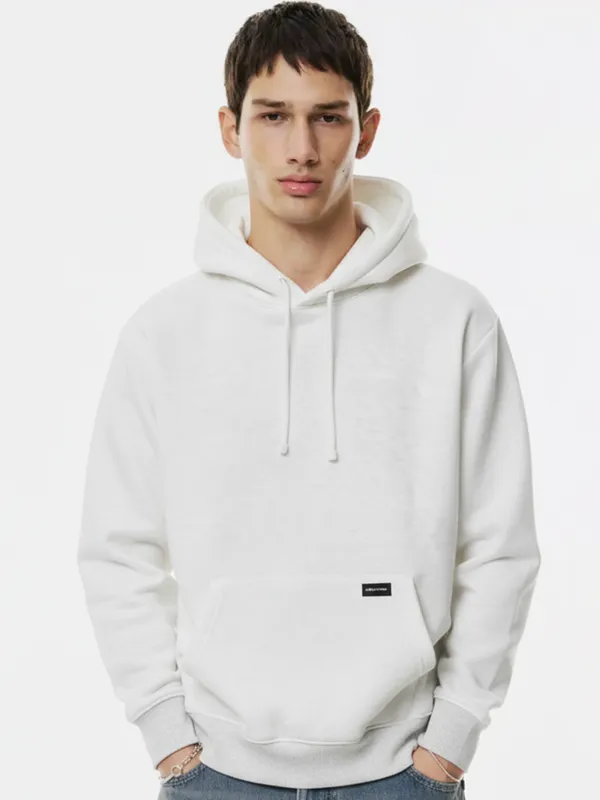 Highlander Men White Hooded Pullover Sweatshirt