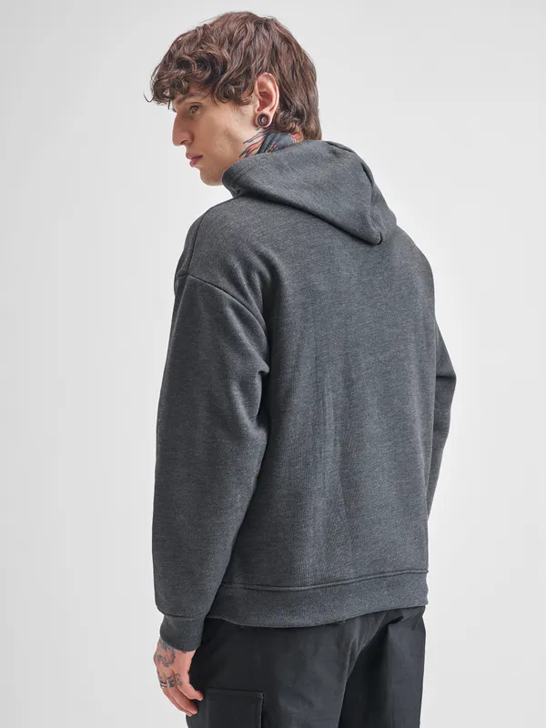 Highlander Men Grey Hooded Pullover Sweatshirt