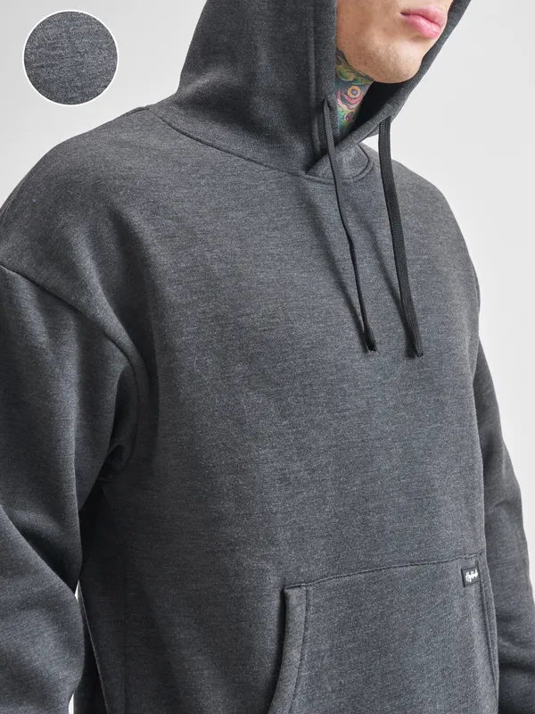 Highlander Men Grey Hooded Pullover Sweatshirt