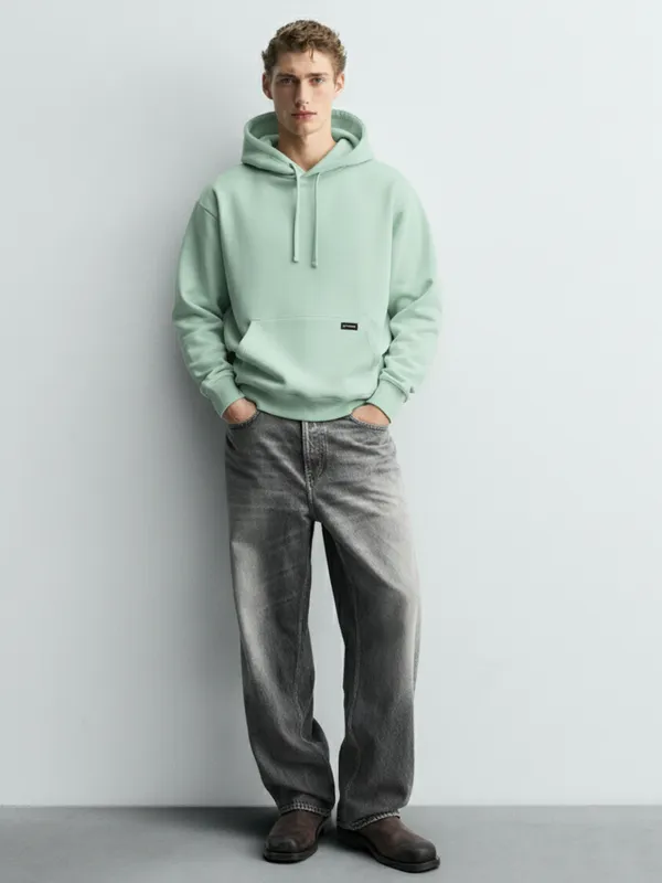 Highlander Men Green Hooded Pullover Sweatshirt