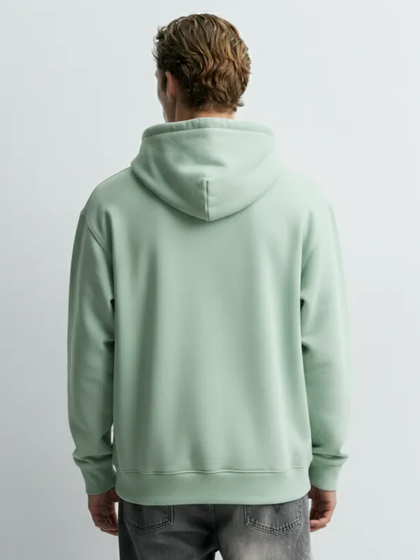 Highlander Men Green Hooded Pullover Sweatshirt